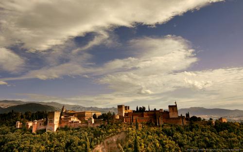 wallpaper: Alhambra Paleis Granada, HersenSpinsels