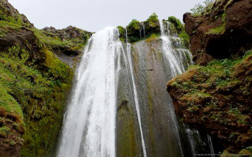 wallpaper: Waterval, IJsland