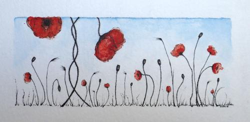 Drawing:  'Poppies 02'