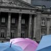 Photograph: Umbrellas and pillars